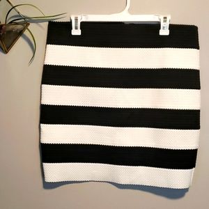Black and white strip skirt